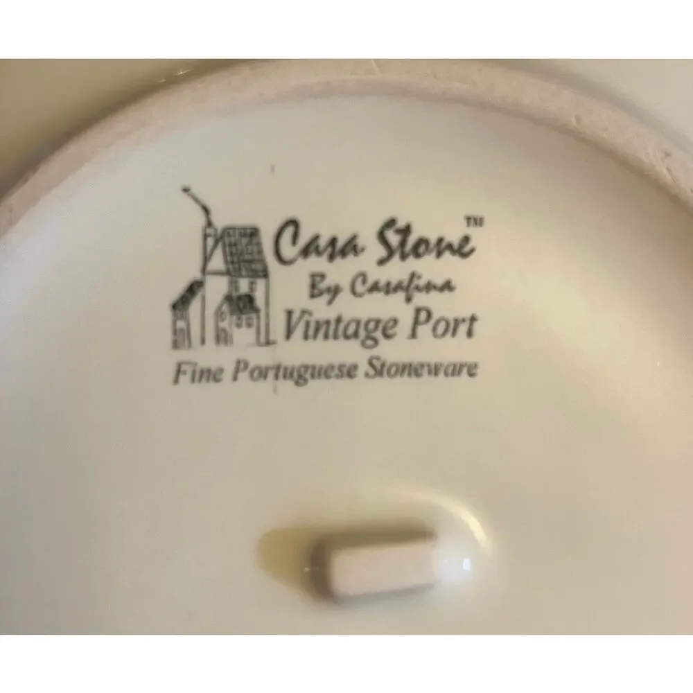 Casafina Casa Stone Vintage Port Cream Portuguese Stoneware Set of 4 Soup Bowls